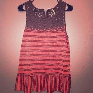 Free People Zipper Back Tank